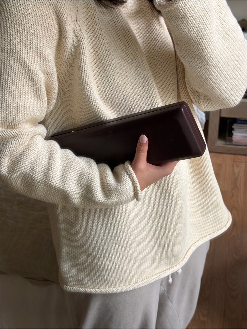 Zara Dark Burgundy Rectangular Clutch